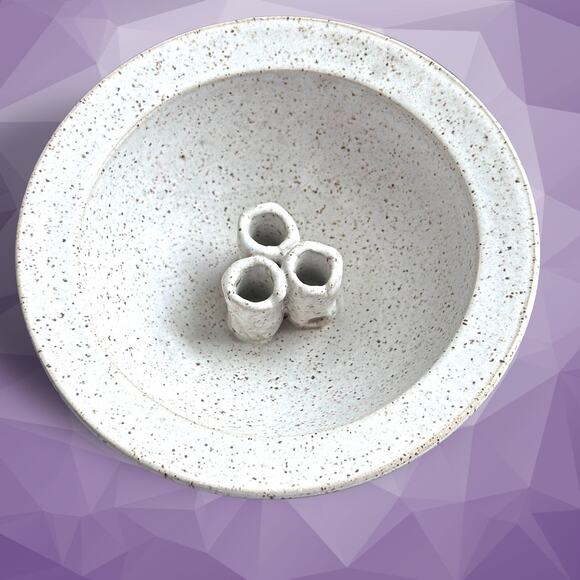 RECKERS Signed Clay 7" Diameter Bowl-Robert Reckers SALT CREEK POTTERY - Picture 1 of 11